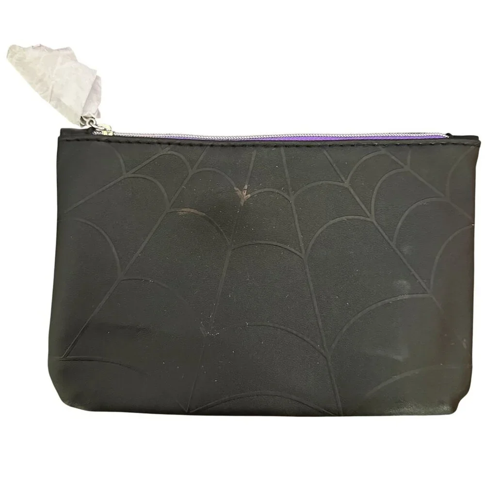 Ipsy Glam Bag October 2022 Black Spiderwebs Halloween Empty Glambag
